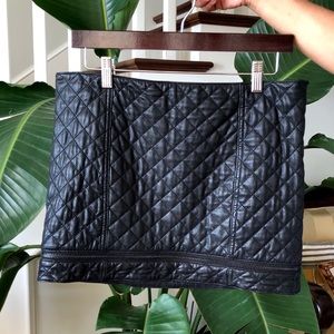 Haute Hippie Leather Quilted Skirt